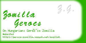 zomilla gerocs business card